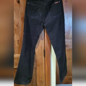 Womens Black Low Rise Cordoroys